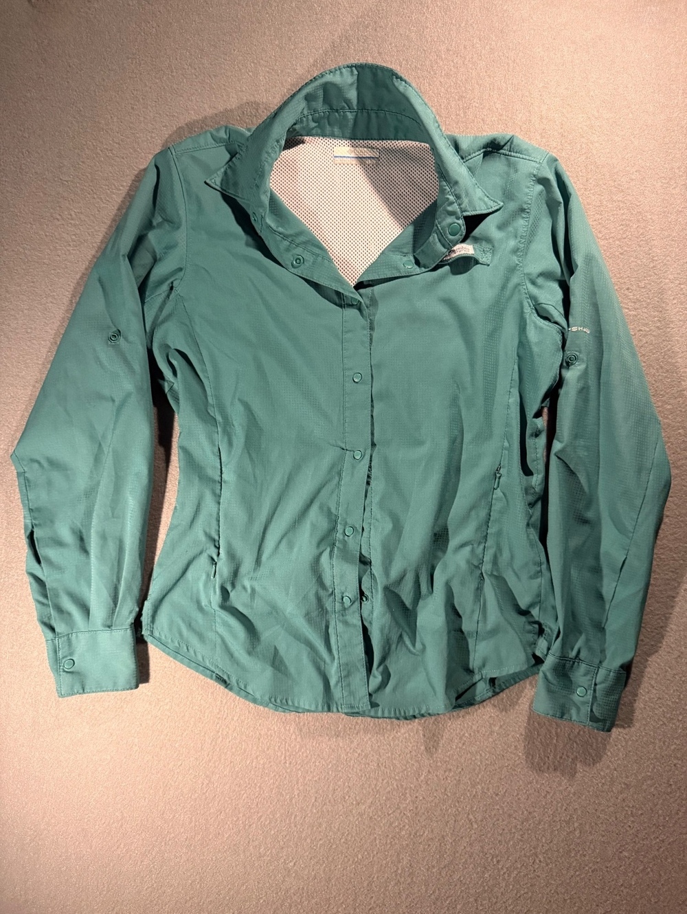 Columbia Omni-Shade Green Outdoor Button-Up Shirt XS
